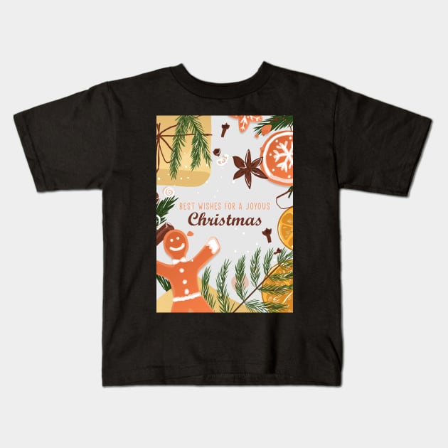 Best wishes Merry Christmas Kids T-Shirt by enchantedrealm